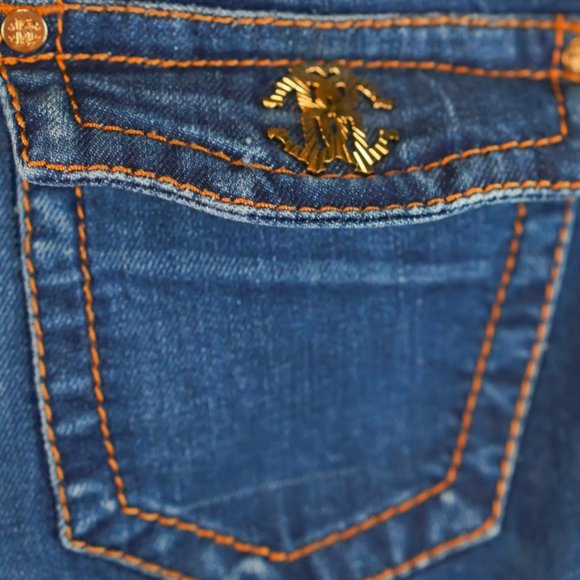 Roberto Cavalli Blue Low-Rise Jeans - Picture 5 of 6